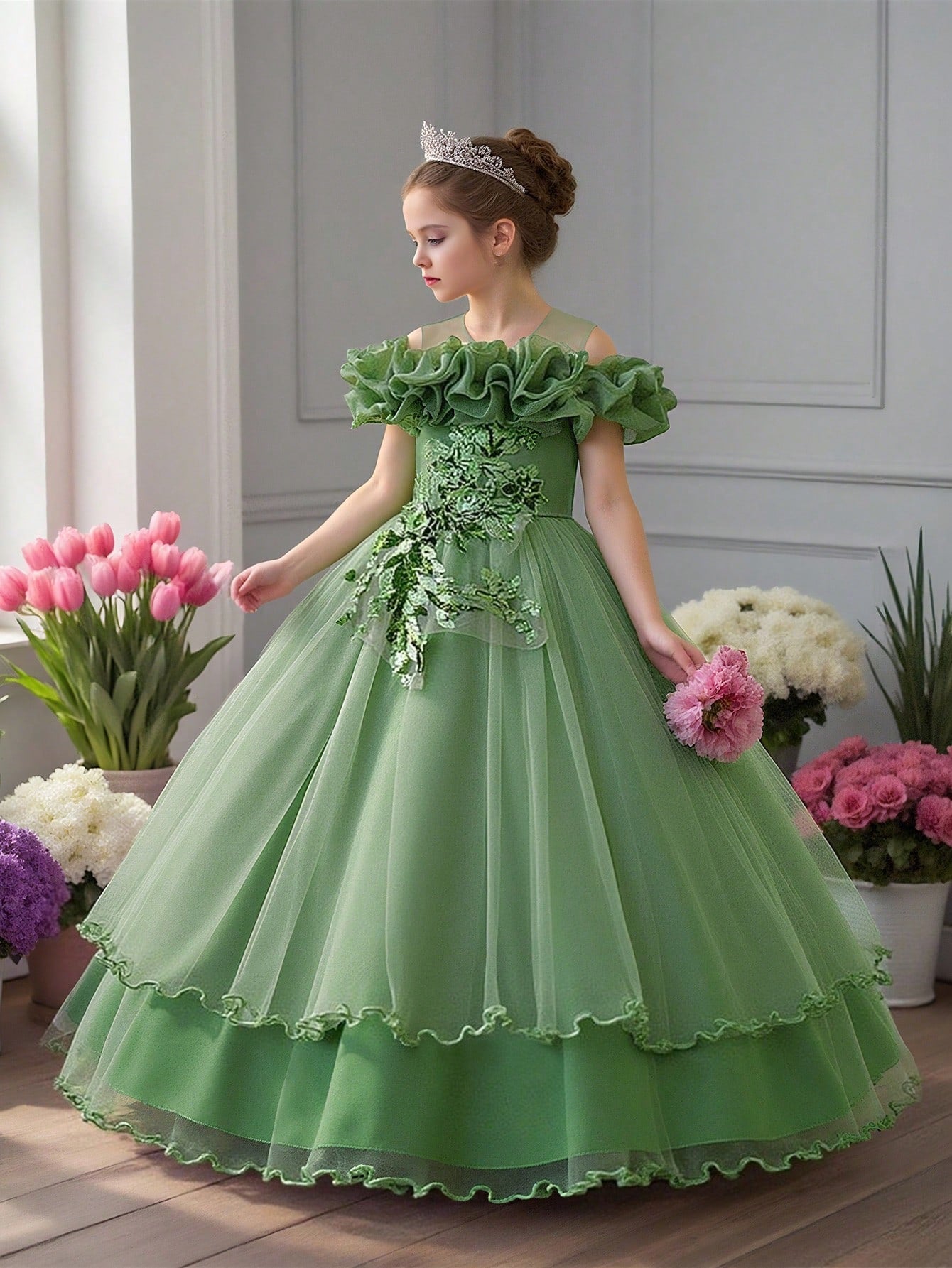 Robe princesse américaine pour petites filles